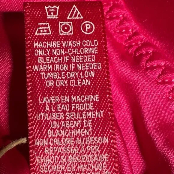 Skims Woven Shine Tie Front Teddy Size 2X Raspberry AP-ONE-1448 - Picture 5 of 9